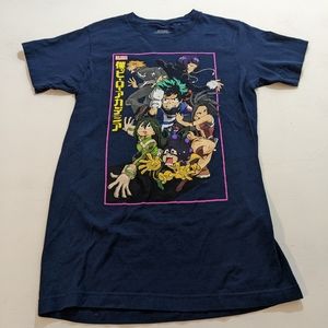 My Hero Academia Funimation T Shirt Size S Navy Anime.